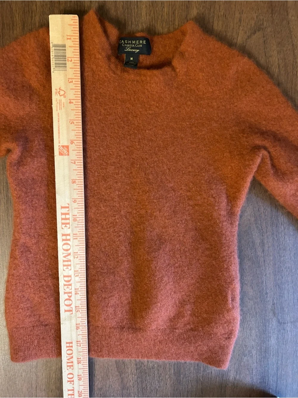 Charter Club 100% CASHMERE Sweater Girls Size Medium Orange Pullover Luxury - Picture 6 of 7